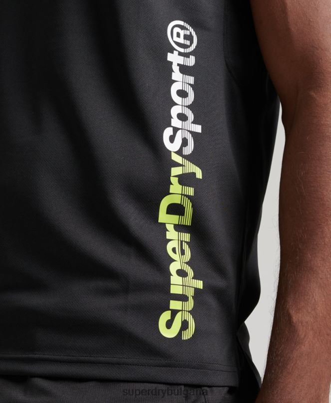 Superdry облекло N00H1426 черен мъже горнище с активна жилетка