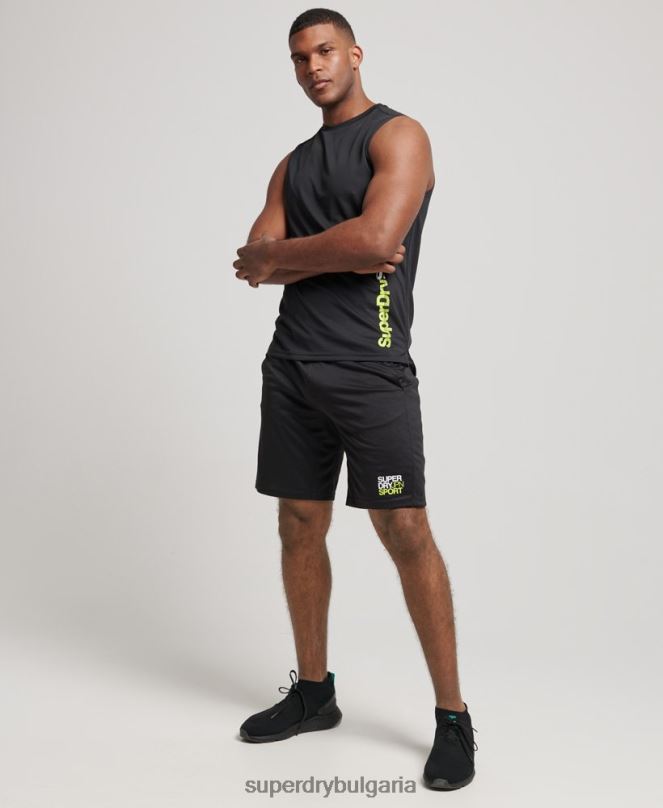 Superdry облекло N00H1426 черен мъже горнище с активна жилетка