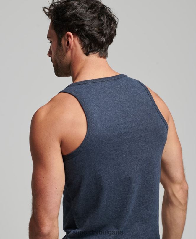 Superdry облекло N00H1452 военноморски флот мъже класически горнище с жилетка за реколта