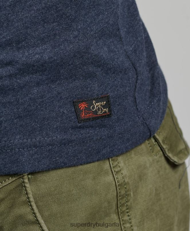Superdry облекло N00H1452 военноморски флот мъже класически горнище с жилетка за реколта