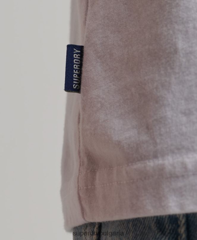 Superdry облекло N00H1455 бяло мъже потник с ретро лого от органичен памук