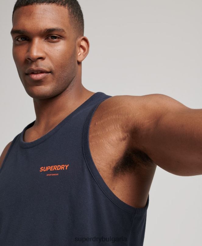 Superdry облекло N00H1459 военноморски флот мъже кодова спортна жилетка
