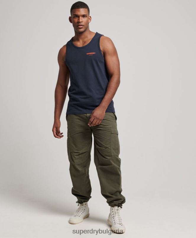 Superdry облекло N00H1459 военноморски флот мъже кодова спортна жилетка