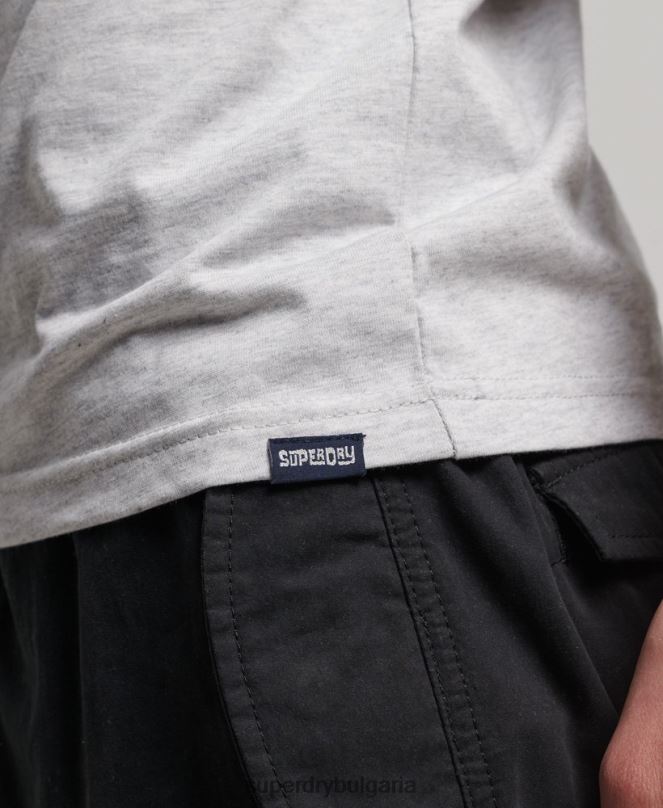 Superdry облекло N00H1473 светло сив мъже неонова жилетка за винтидж място