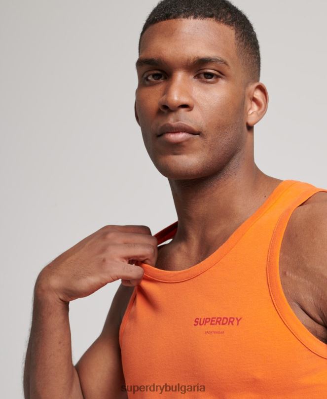 Superdry облекло N00H1483 оранжево мъже кодова спортна жилетка