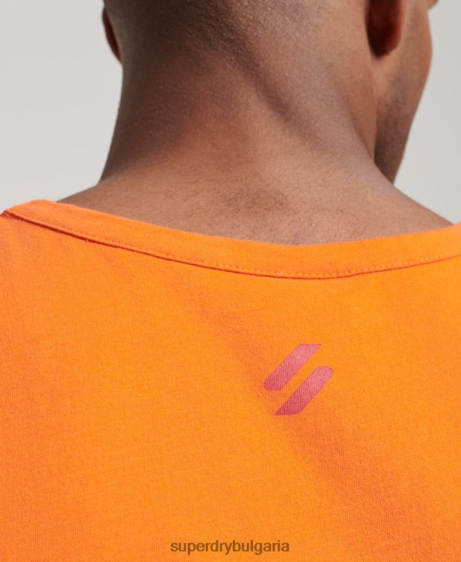 Superdry облекло N00H1483 оранжево мъже кодова спортна жилетка