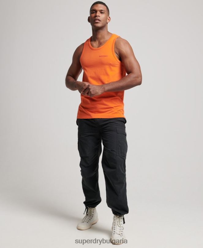 Superdry облекло N00H1483 оранжево мъже кодова спортна жилетка