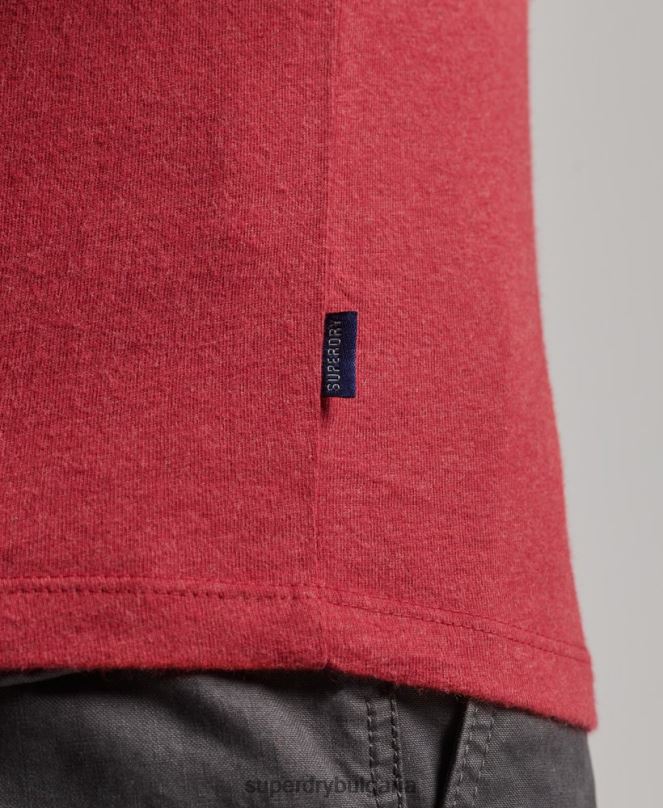 Superdry облекло N00H1490 червен мъже Винтидж елек с лого от органичен памук