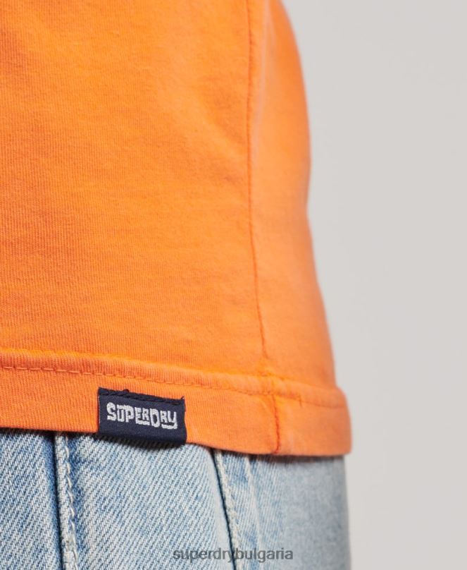 Superdry облекло N00H1501 оранжево мъже неонова жилетка за винтидж място