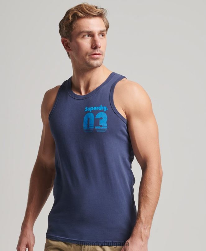 Superdry облекло N00H1503 военноморски флот мъже ретро терен класически горнище с жилетка