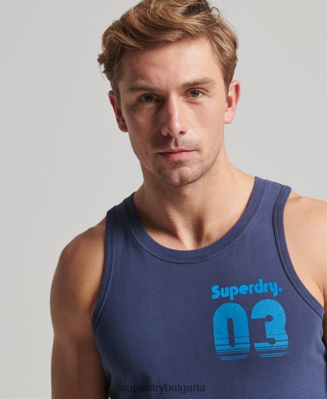 Superdry облекло N00H1503 военноморски флот мъже ретро терен класически горнище с жилетка