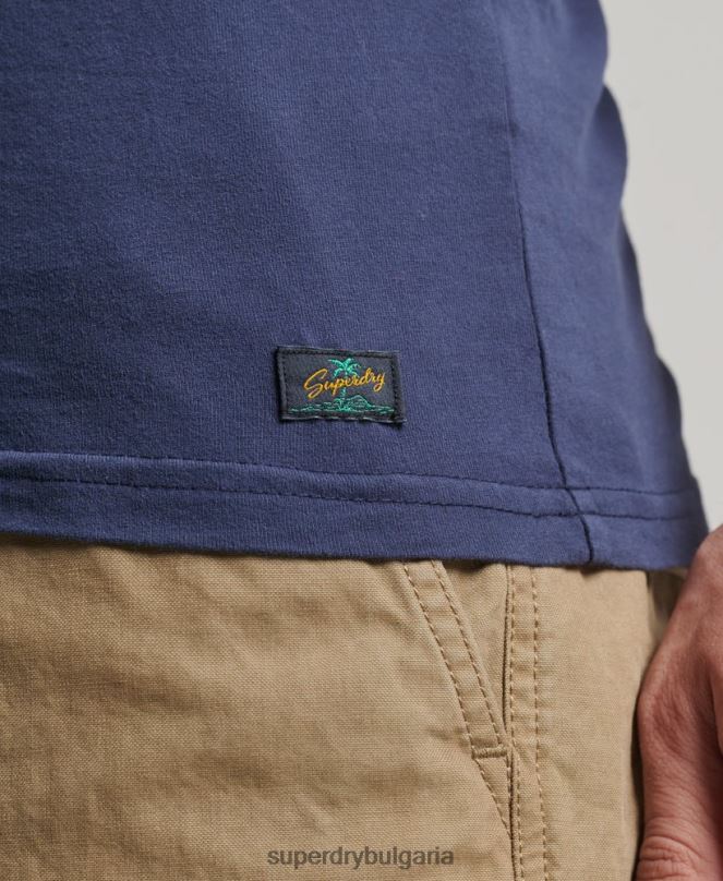 Superdry облекло N00H1503 военноморски флот мъже ретро терен класически горнище с жилетка