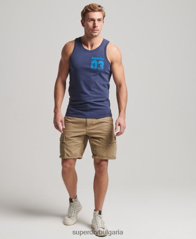 Superdry облекло N00H1503 военноморски флот мъже ретро терен класически горнище с жилетка
