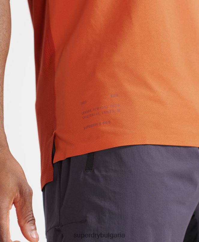 Superdry облекло N00H5390 оранжево мъже жилетка с влак