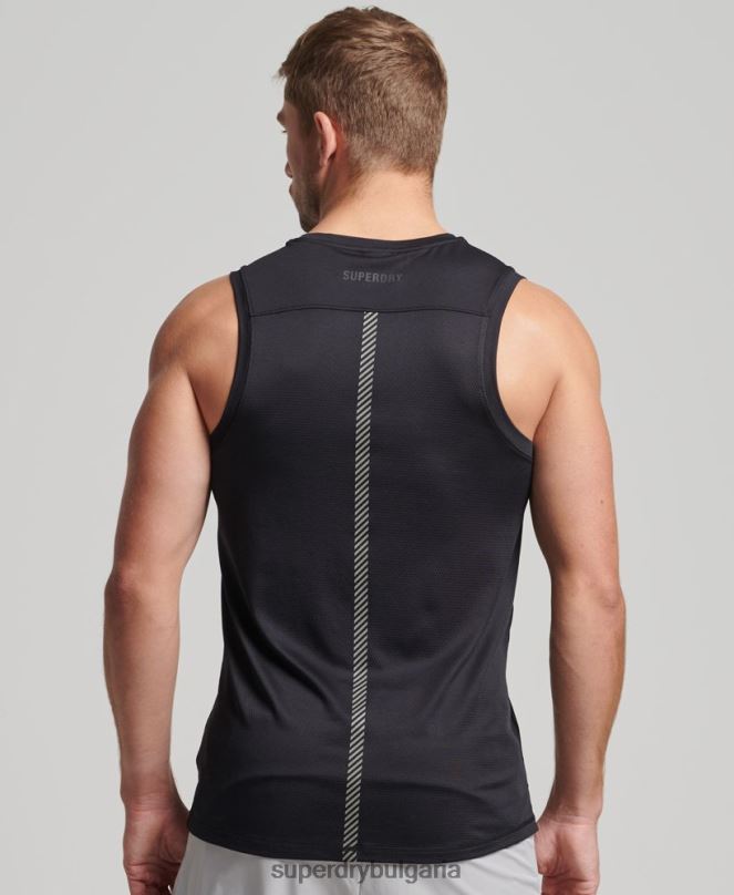 Superdry облекло N00H5396 черен мъже жилетка за бягане