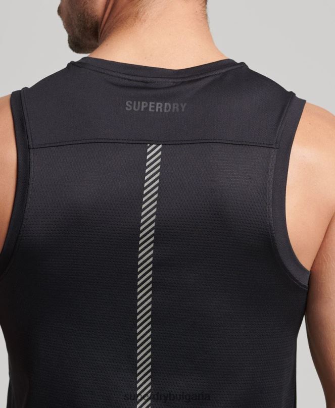 Superdry облекло N00H5396 черен мъже жилетка за бягане