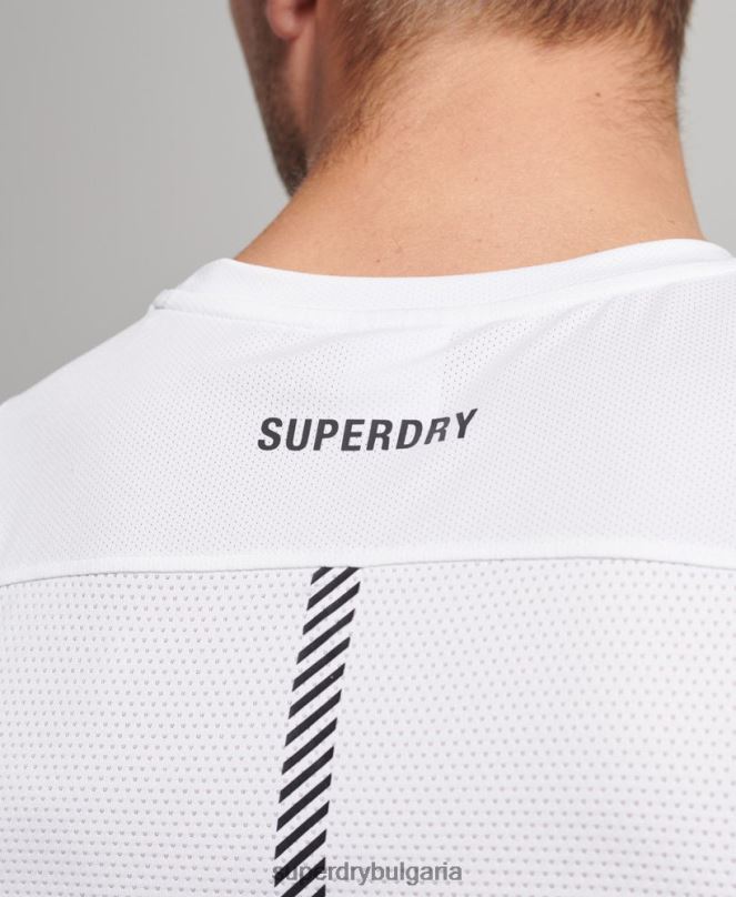 Superdry облекло N00H5397 бяло мъже жилетка за бягане
