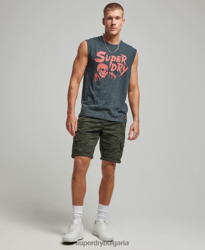 Superdry облекло N00H9 черен мъже винтидж lo-fi флаер жилетка