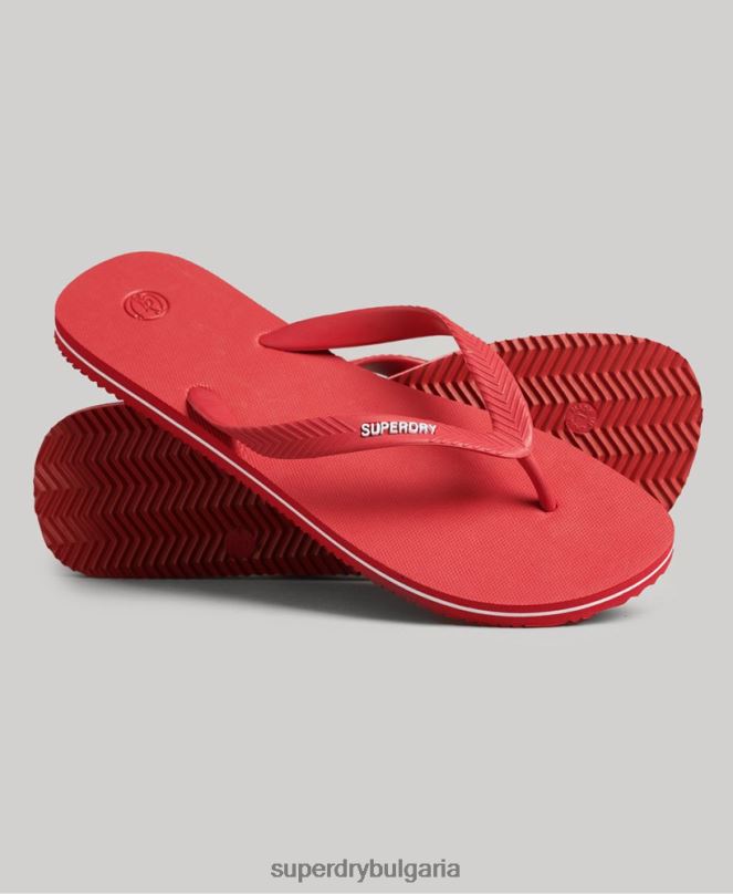 Superdry обувки N00H1757 червен мъже ретро класически джапанки