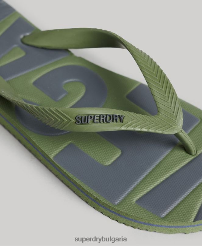 Superdry обувки N00H1918 каки мъже реколта веган класически джапанки
