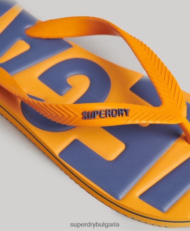 Superdry обувки N00H1925 злато мъже реколта веган класически джапанки