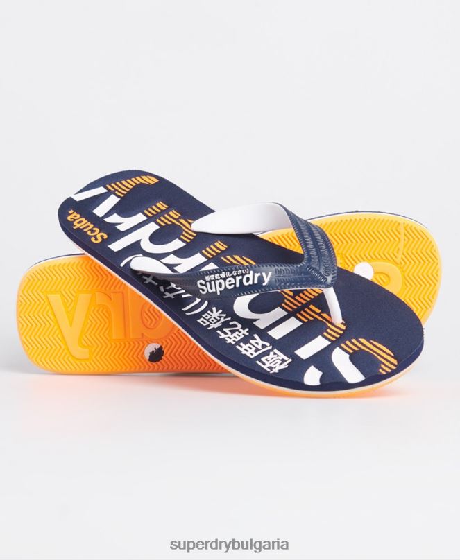 Superdry обувки N00H1936 военноморски флот мъже джапанки с класическо лого