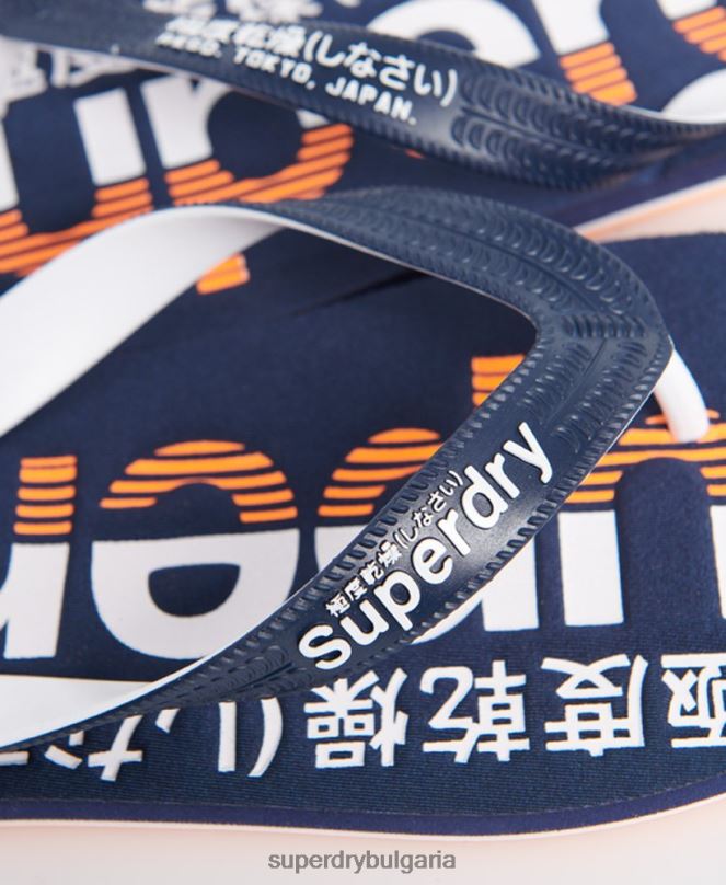 Superdry обувки N00H1936 военноморски флот мъже джапанки с класическо лого