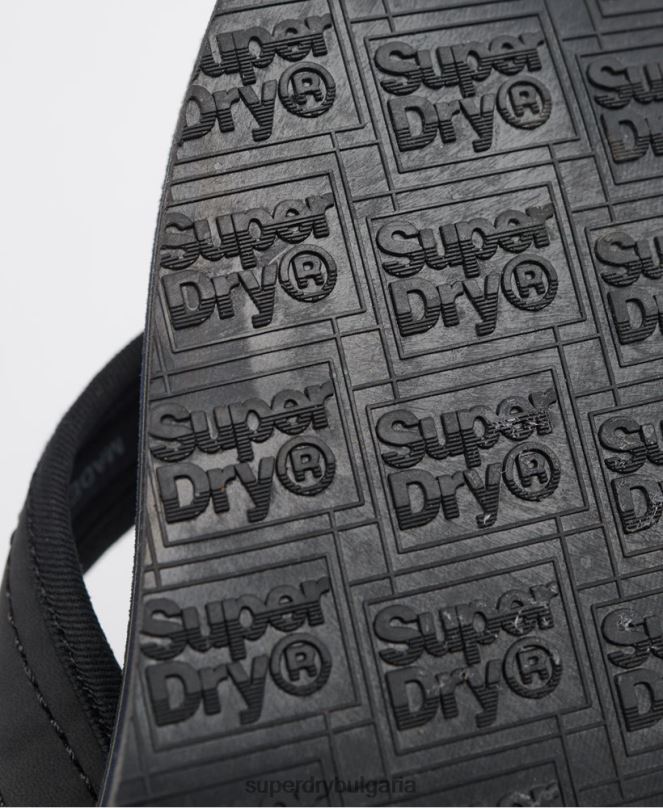 Superdry обувки N00H6485 черен мъже кожени джапанки