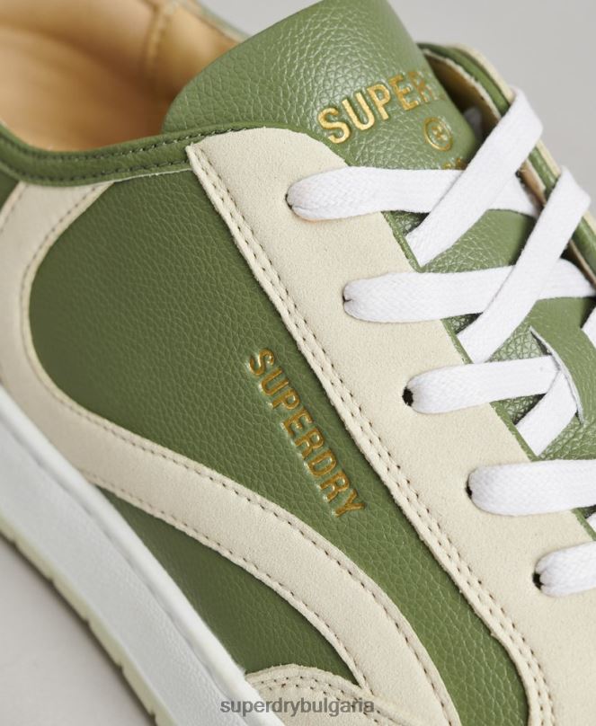 Superdry обувки N00H1894 зелено мъже вегански ниски кецове