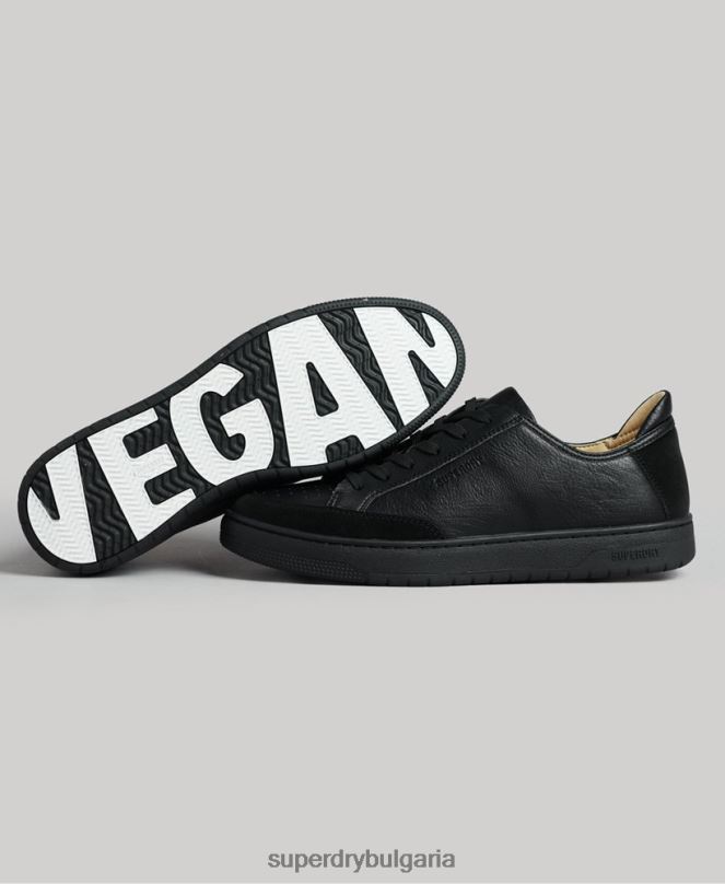 Superdry обувки N00H1895 черен мъже вегански ниски кецове