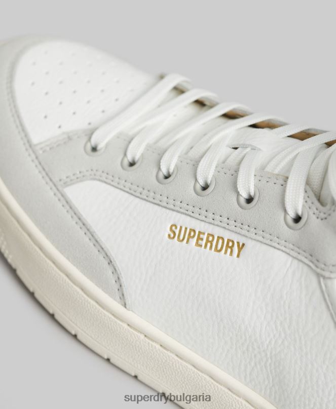 Superdry обувки N00H1909 бяло мъже ретро вегански високи кецове