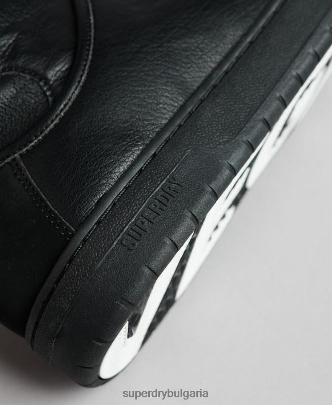 Superdry обувки N00H1914 черен мъже ретро вегански високи кецове