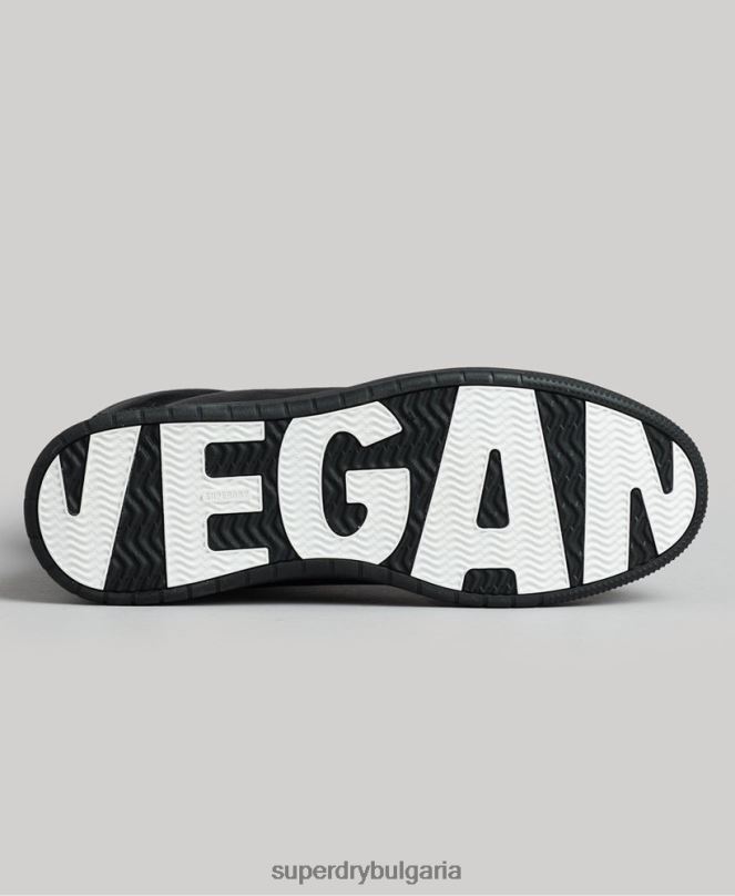 Superdry обувки N00H1914 черен мъже ретро вегански високи кецове