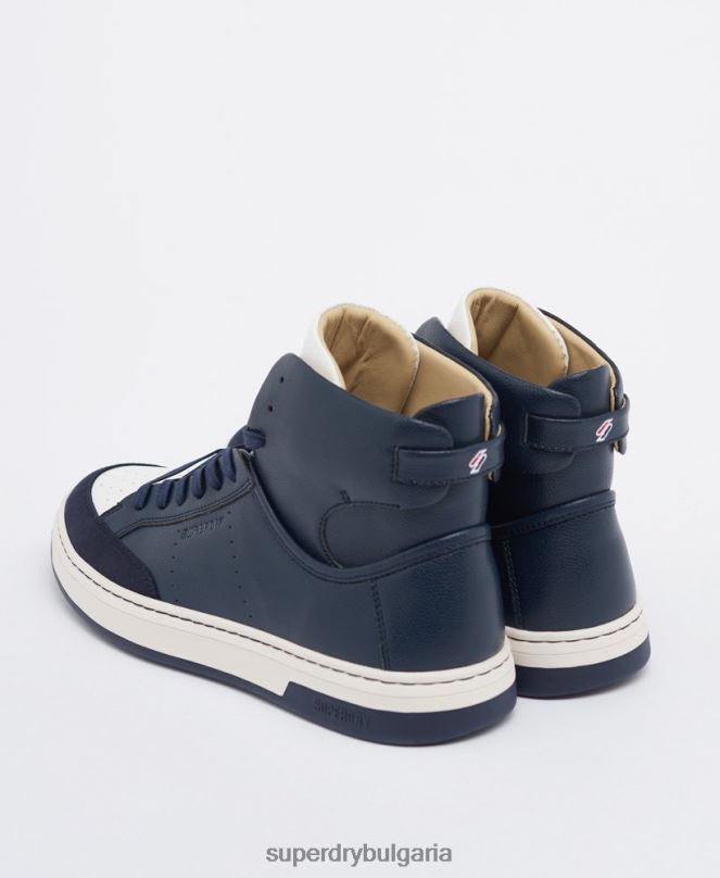 Superdry обувки N00H1926 военноморски флот мъже вегански спортни високи маратонки