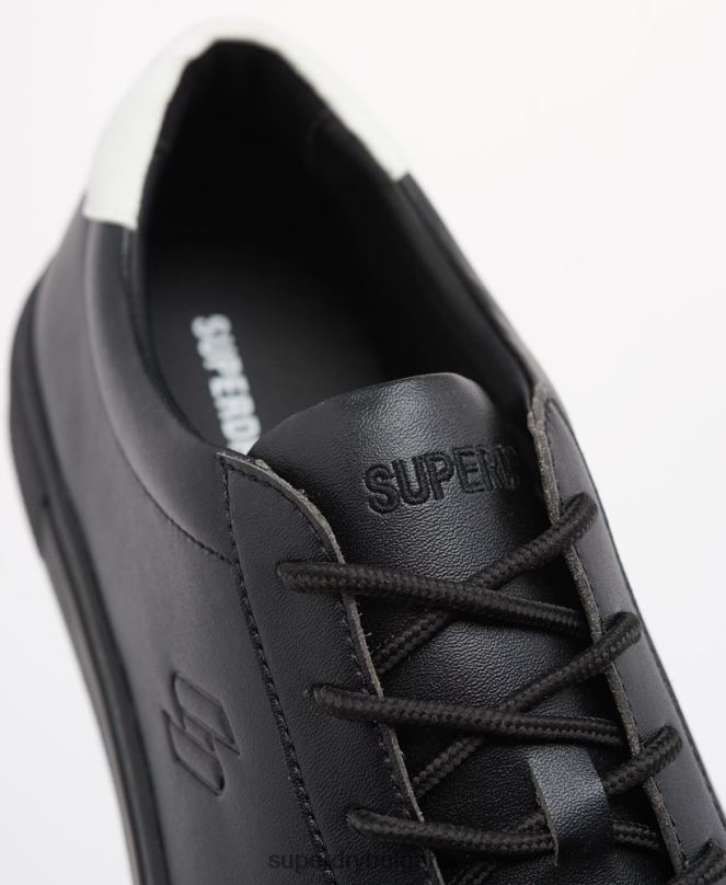Superdry обувки N00H1941 черен мъже вегански маратонки за тенис на корт