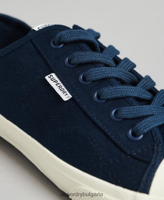 Superdry обувки N00H1953 военноморски флот мъже веган платнени ежедневни кецове