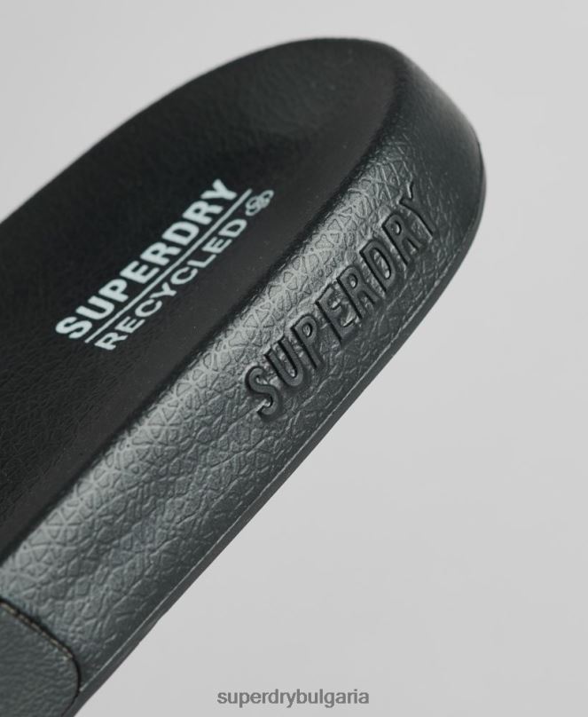 Superdry обувки N00H1883 черен мъже код лого басейн плъзгачи