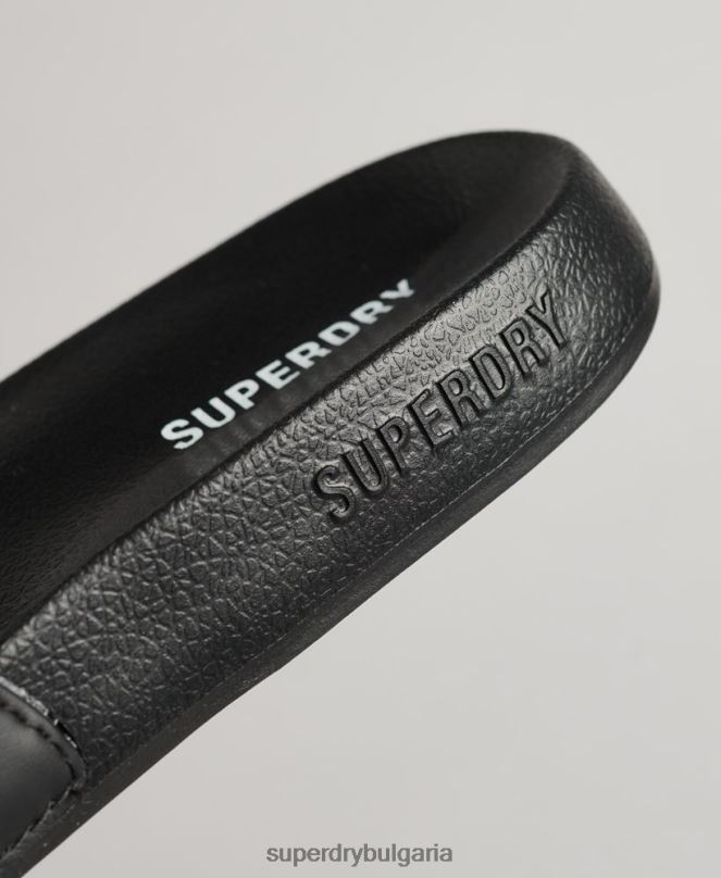 Superdry обувки N00H1884 черен мъже плъзгачи за основен басейн