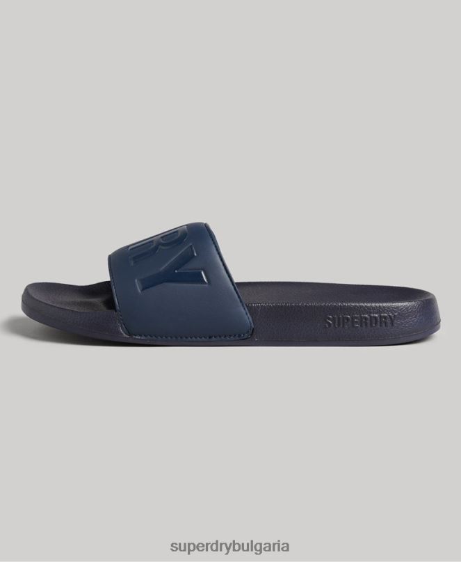 Superdry обувки N00H1885 военноморски флот мъже плъзгачи за основен басейн
