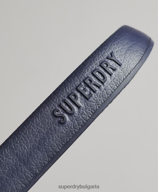 Superdry обувки N00H1886 военноморски флот мъже код лого басейн плъзгачи