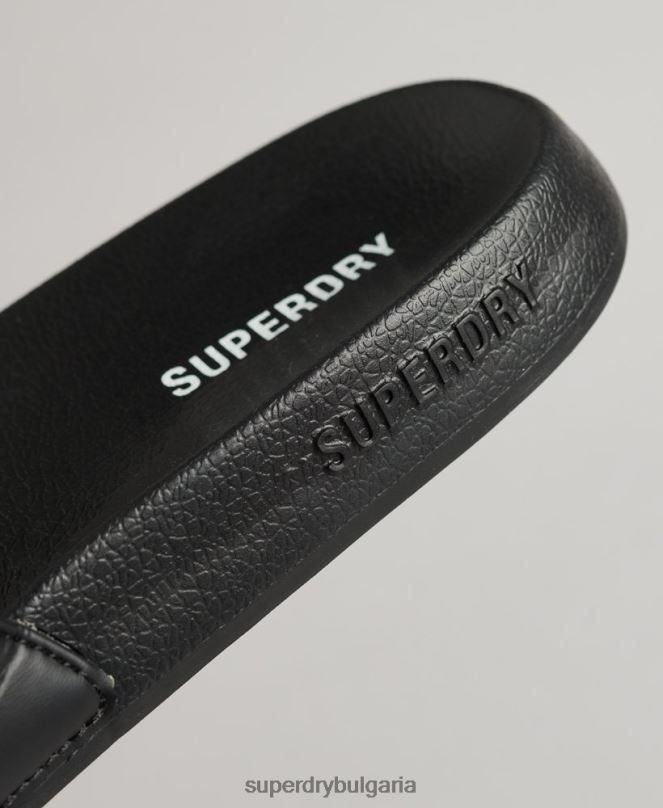Superdry обувки N00H1887 черен мъже плъзгачи за основен басейн