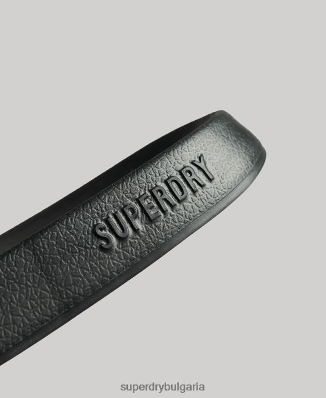 Superdry обувки N00H1888 черен мъже код лого басейн плъзгачи