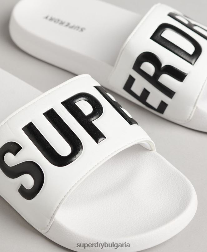 Superdry обувки N00H1890 бяло мъже плъзгачи за основен басейн