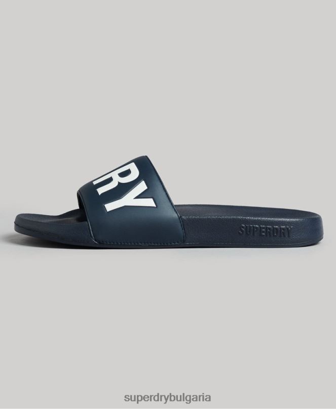 Superdry обувки N00H1907 военноморски флот мъже плъзгачи на основния пул на кода