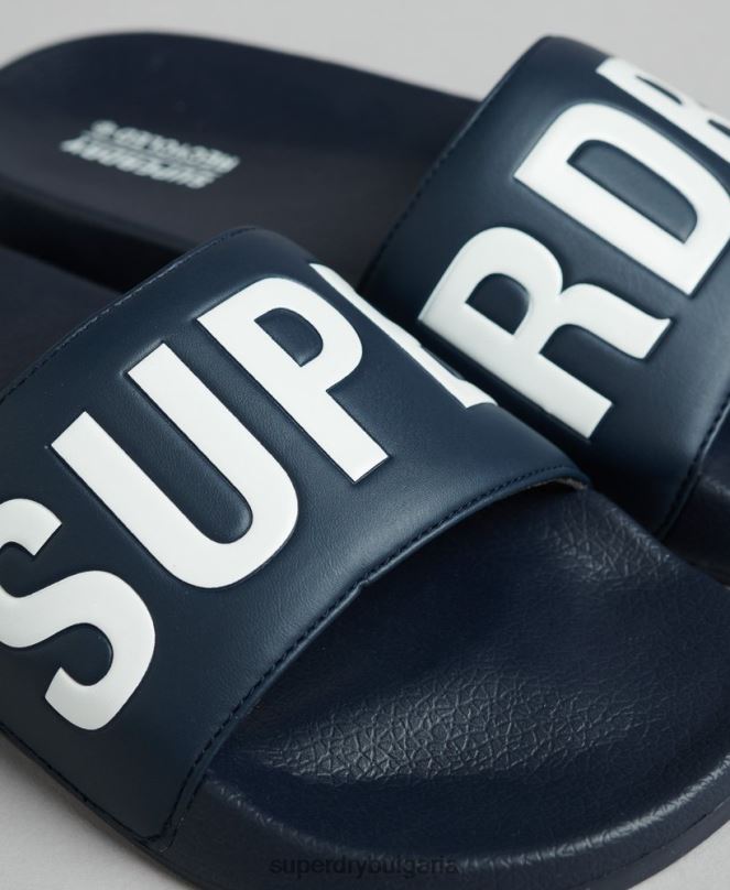 Superdry обувки N00H1907 военноморски флот мъже плъзгачи на основния пул на кода