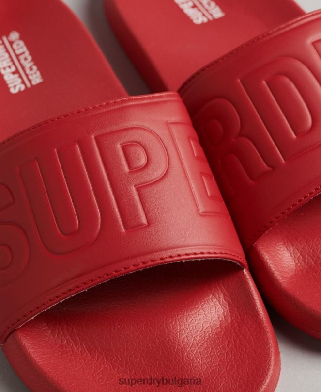 Superdry обувки N00H1912 червен мъже плъзгачи на основния пул на кода