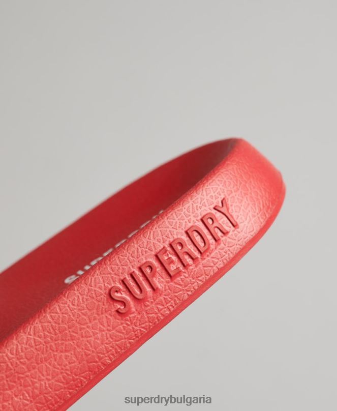 Superdry обувки N00H1912 червен мъже плъзгачи на основния пул на кода