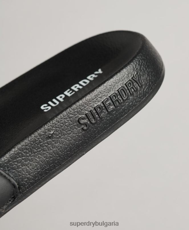 Superdry обувки N00H1913 черен мъже плъзгачи за басейн с отпечатан код