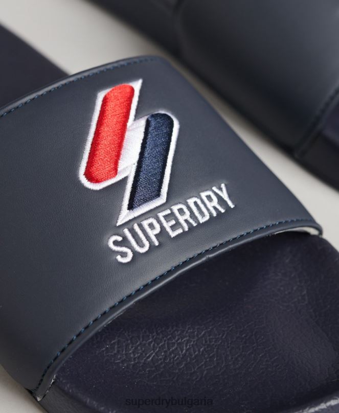Superdry обувки N00H1917 военноморски флот мъже плъзгачи за основен басейн