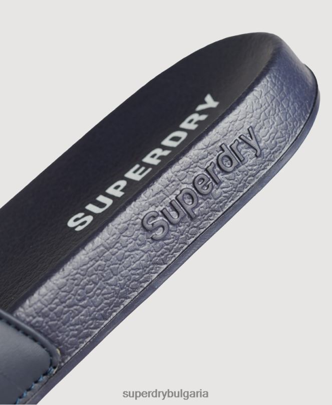 Superdry обувки N00H1917 военноморски флот мъже плъзгачи за основен басейн